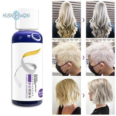 Purple-Color Shampoo,Color Balance, Gray Hair Removal, Yellow Tone Lock - Shampoo for Barber Shops and Home Use