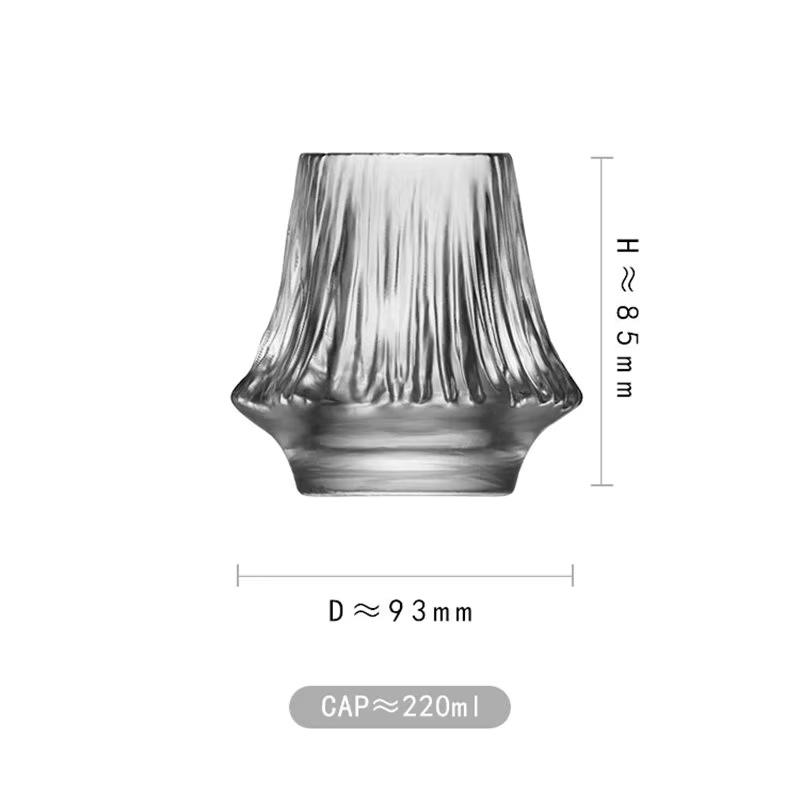 

220ML Fujiyama Volcano Shaped Glass Coffee Cup Caffe Americano Latte Cups Transparent Glasses For Whisky Cocktail Drinkware 201-300ml чистый