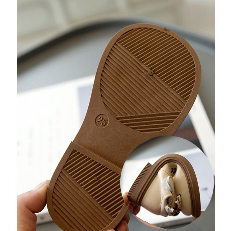 New Korean Style Girls' Pastoral Style Bow Comfortable Soft-soled Leather Shoes for Spring and Autumn