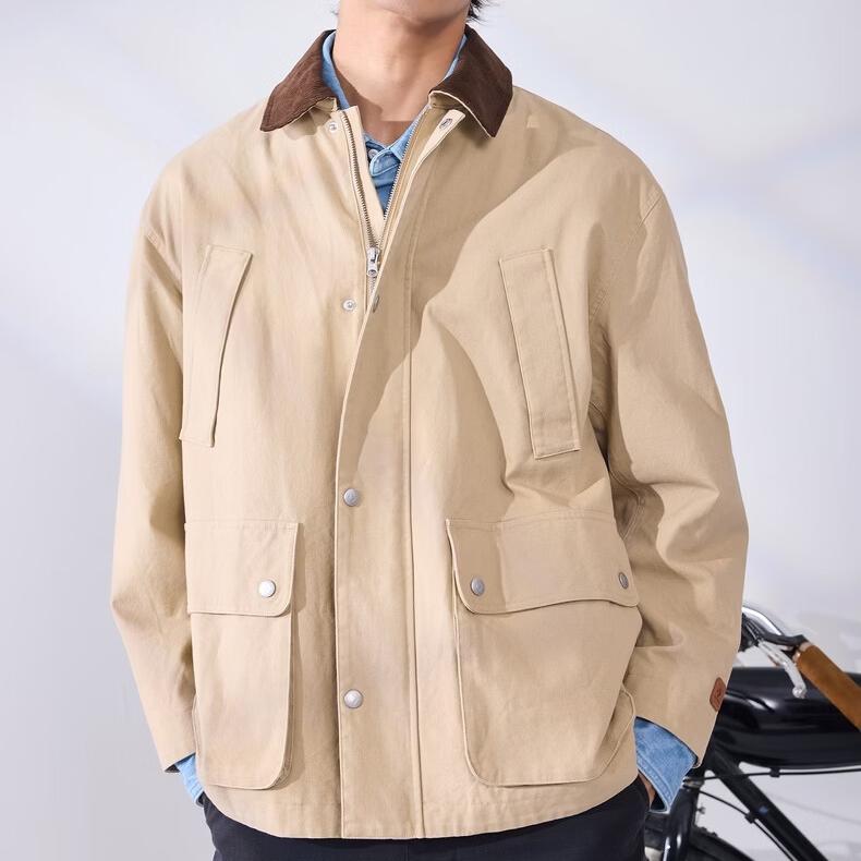 Converse Jackets Men's Khaki Lapel Moderate Other UCJ412-X63