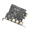 PCIE 1X to USB Expansion Card 3xUSB3.0 2xType C 19pin 5 Port Expansion Adapter Card for PC Desktop