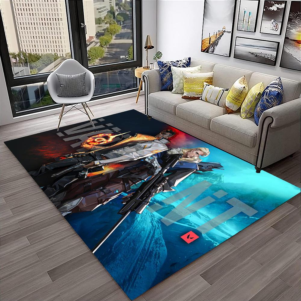 VALORANT Game Gamer Cartoon 3D Carpet Rug for Home Living Room Bedroom Sofa Doormat Decor,kids Play Area Rug Non-slip Floor Mat