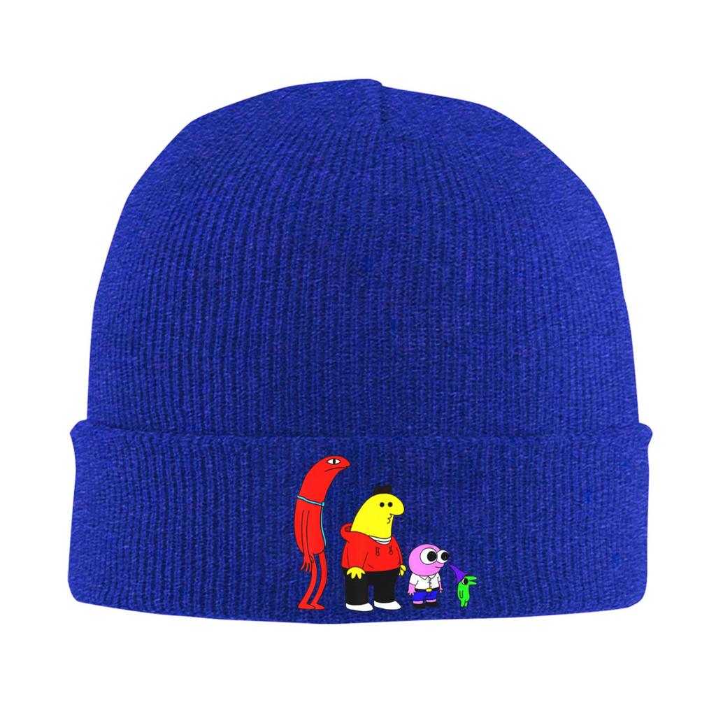 Smiling Friends Beanie Hats  Bonnet Hats Men Women Vintage Outdoor Knit Hat Spring Printed Elastic Caps