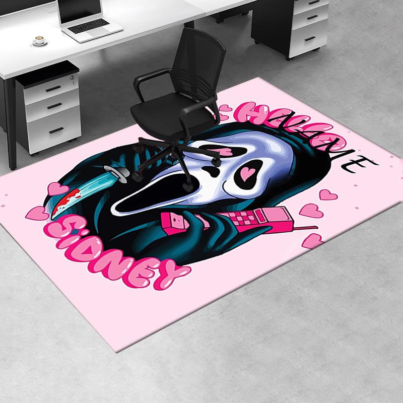 Geistergesicht Büroteppich Weicher Eingangsteppich aus Polyester Waschbar Rutschfest Maschinenwaschbar Innen Ca