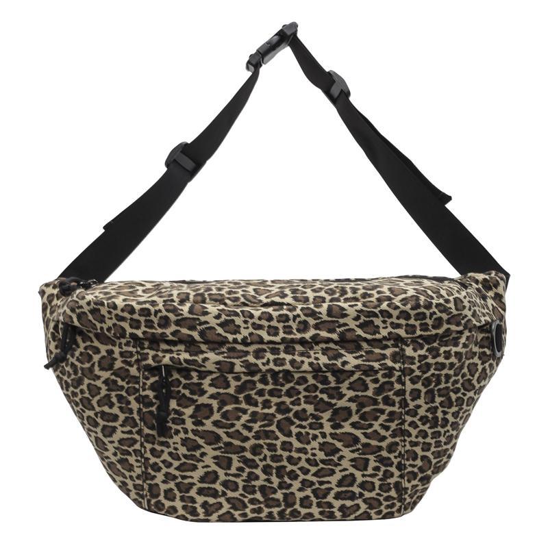 

Leopard Print Canvas Crossbody Chest Bag Large Capacity Versatile Outdoor Cycling Leisure Time New Premium Durable