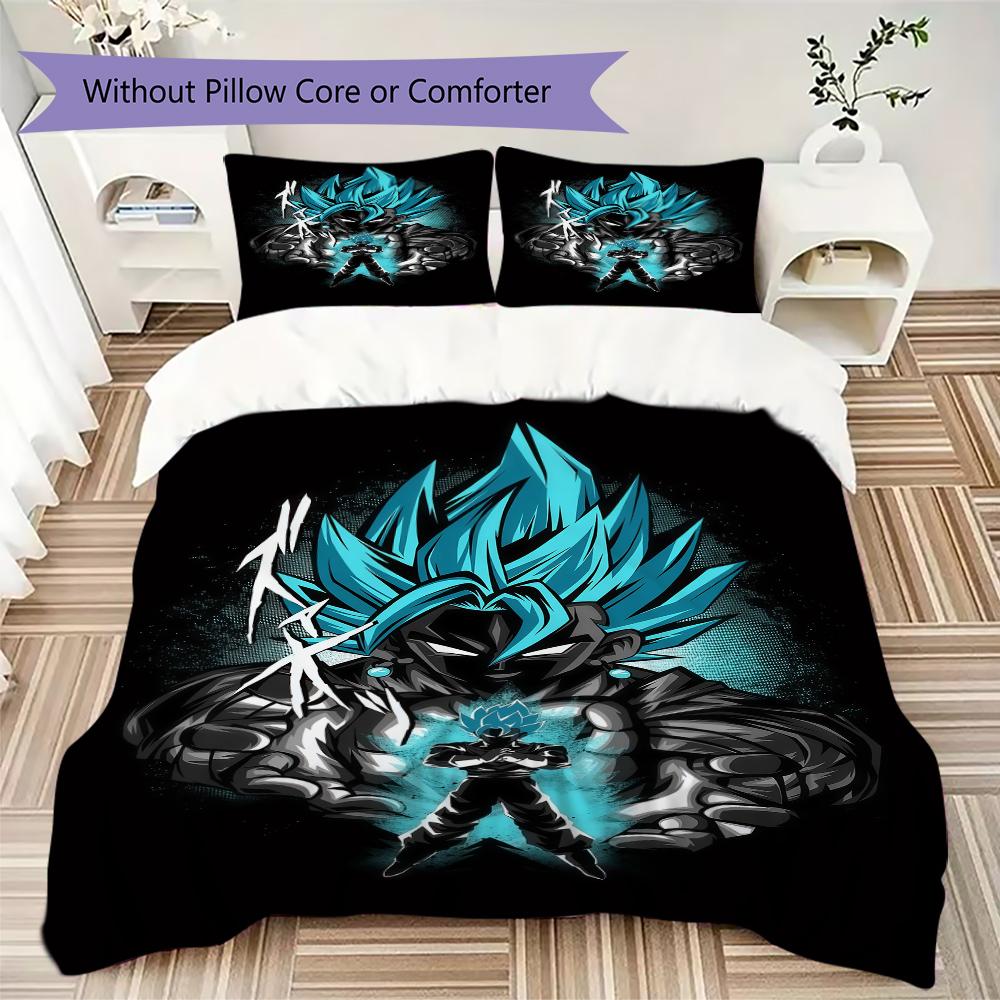 Dragon Ball Z 3pcs Bedding Set, Digital Printed Duvet Cover, No Insert, Kids Gift, Large Size -HYQ12