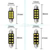 1PCS Festoon C5W C10W Car Reading LEDS 31mm 36mm 39mm 41mm 2835 SMD 8Chips Autos Lantern Dome Lamps Interior Lights White DC 12V Dome Lights 6
