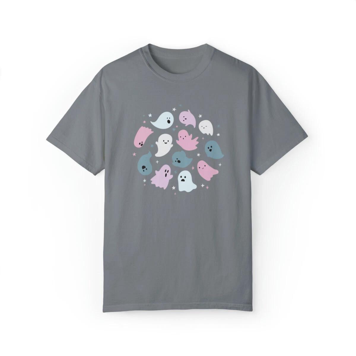 Retro Ghost Halloween T-Shirt, Colorful Fun Halloween Shirt 4XL