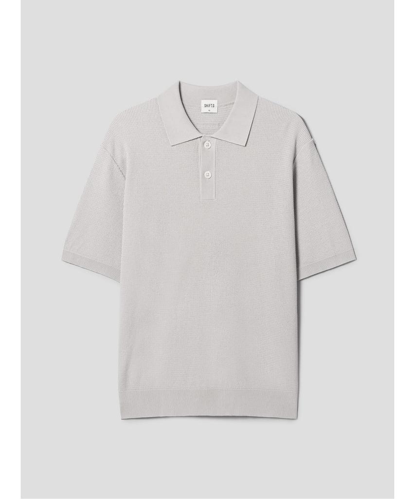 SHIFT.G Cool Summer Polo Neck Sweater Light Gray