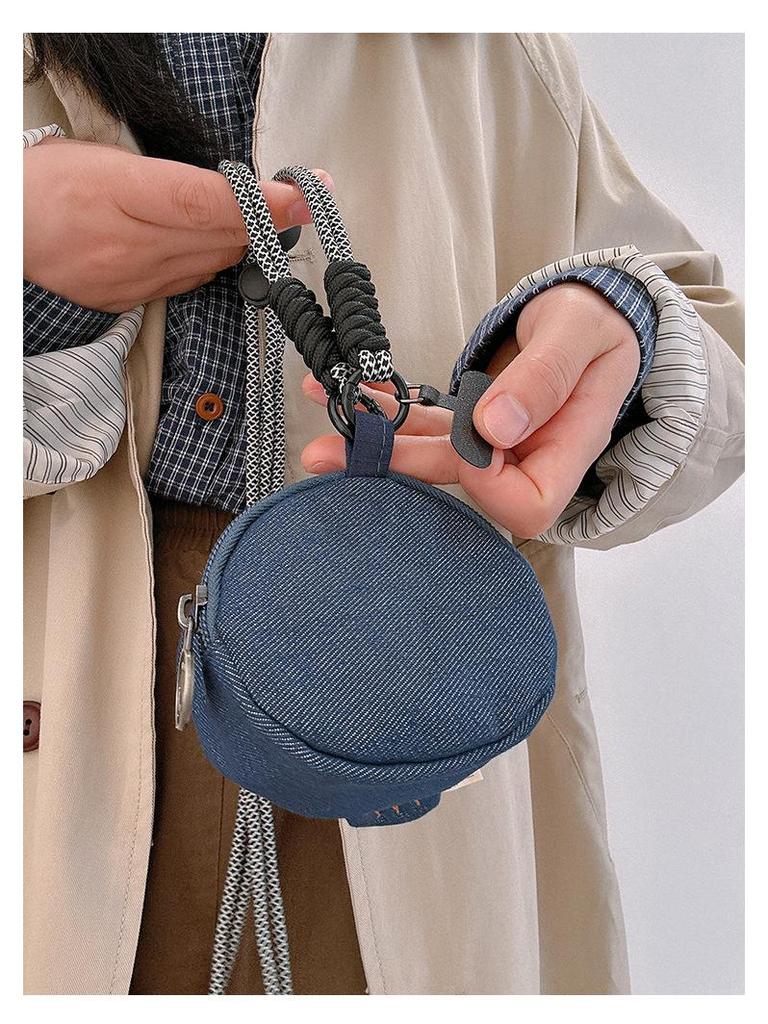 2025 New Clownfish Cartoon Mini Coin Purse: Cute & Versatile Denim Bag for Earphones