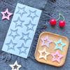 1Pieces DIY Hollow Pentagram Chocolate Silicone Mold, Sugar Cake Decoration, Handmade Drip Glue Mold, Outdoor Tableware