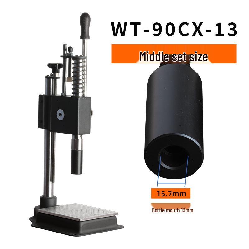 Manual Perfume Bottle Cap Press: Middle Ring Lock & Aluminum Shell Sealer.
