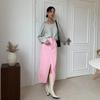 Nuovi Arrivi Open Run Donna Gonna Lunga Velluto a Coste Rosa