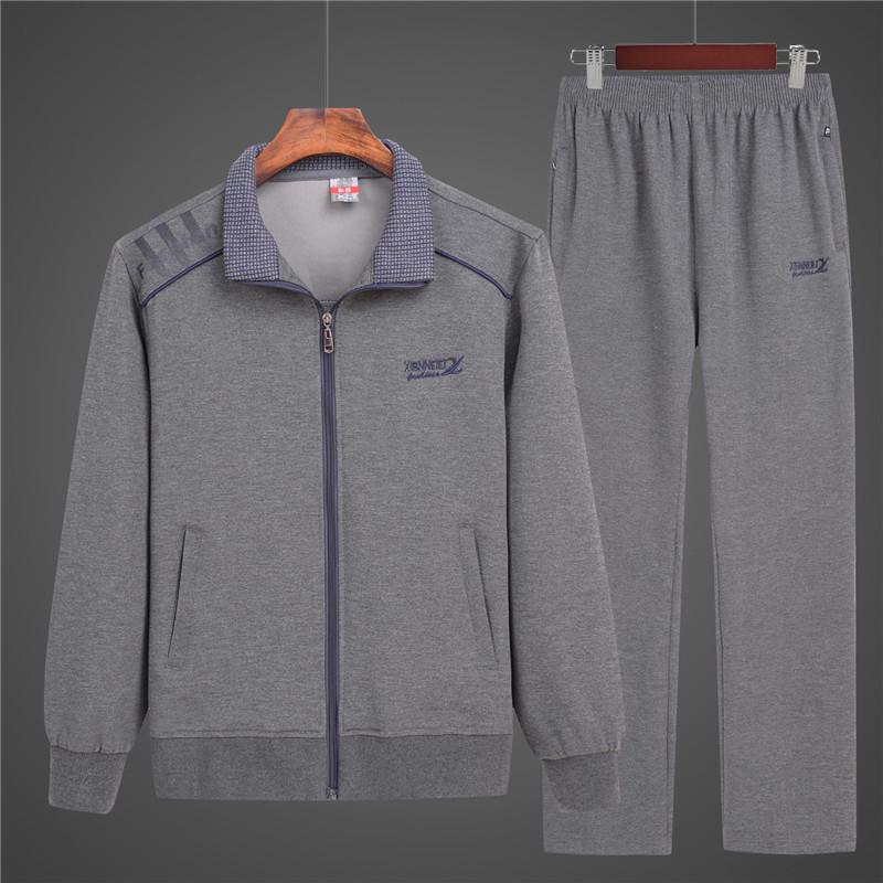 Men's Spring and Autumn Sports Suit for Middle-aged and Elderly – Grandpa Casual Two-Piece Set