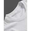 European Size Men's White Casual Printed T-shirt Featuring the Phrase "Keep Calm and Carry On," Suitable for Spring and Summer Wear.
