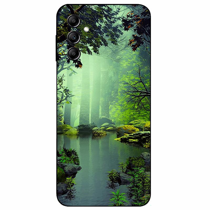 For Samsung A14 4G A 14 M14 5G Case Painted TPU Soft Silicone Black Funda for Samsung Galaxy A14 A145F Bumper GalaxyA14 M 14 Bag