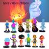 Figuras Crazy Element City de 6-9cm Com Base Pacote de 8 Brinquedos de PVC Sortidos Para Crianças 4-6)