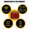 LED Wireless Trailer Lights Magnetic Trailer Lamp Tail Lights for Truck Vehicle Rechargeable Towing Light Kit
