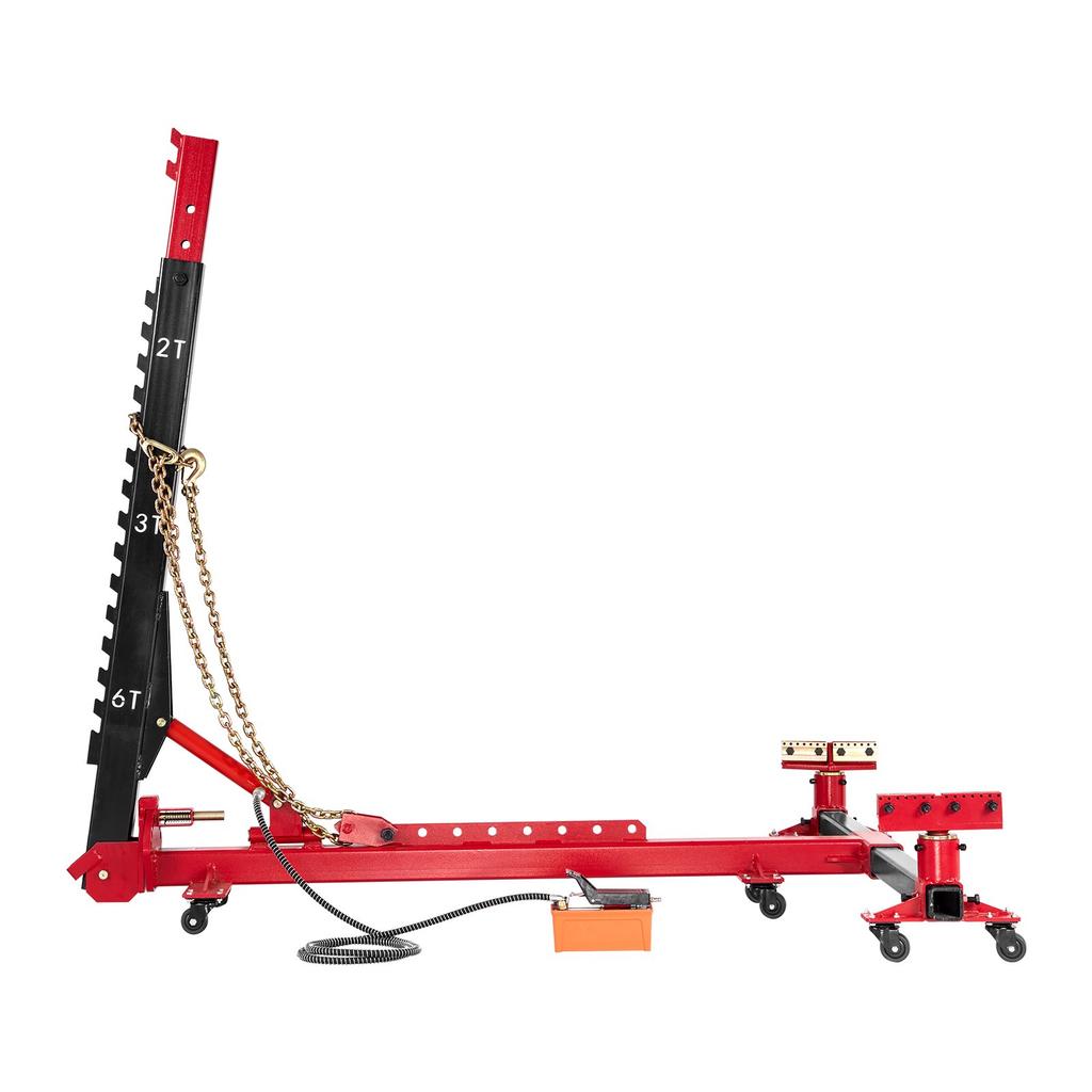 VEVOR Auto Body Frame Puller Straightener, 6T Tension Car Body Repair Equipment with 6000PSI Hydraulic Foot Pump & Swivel Post