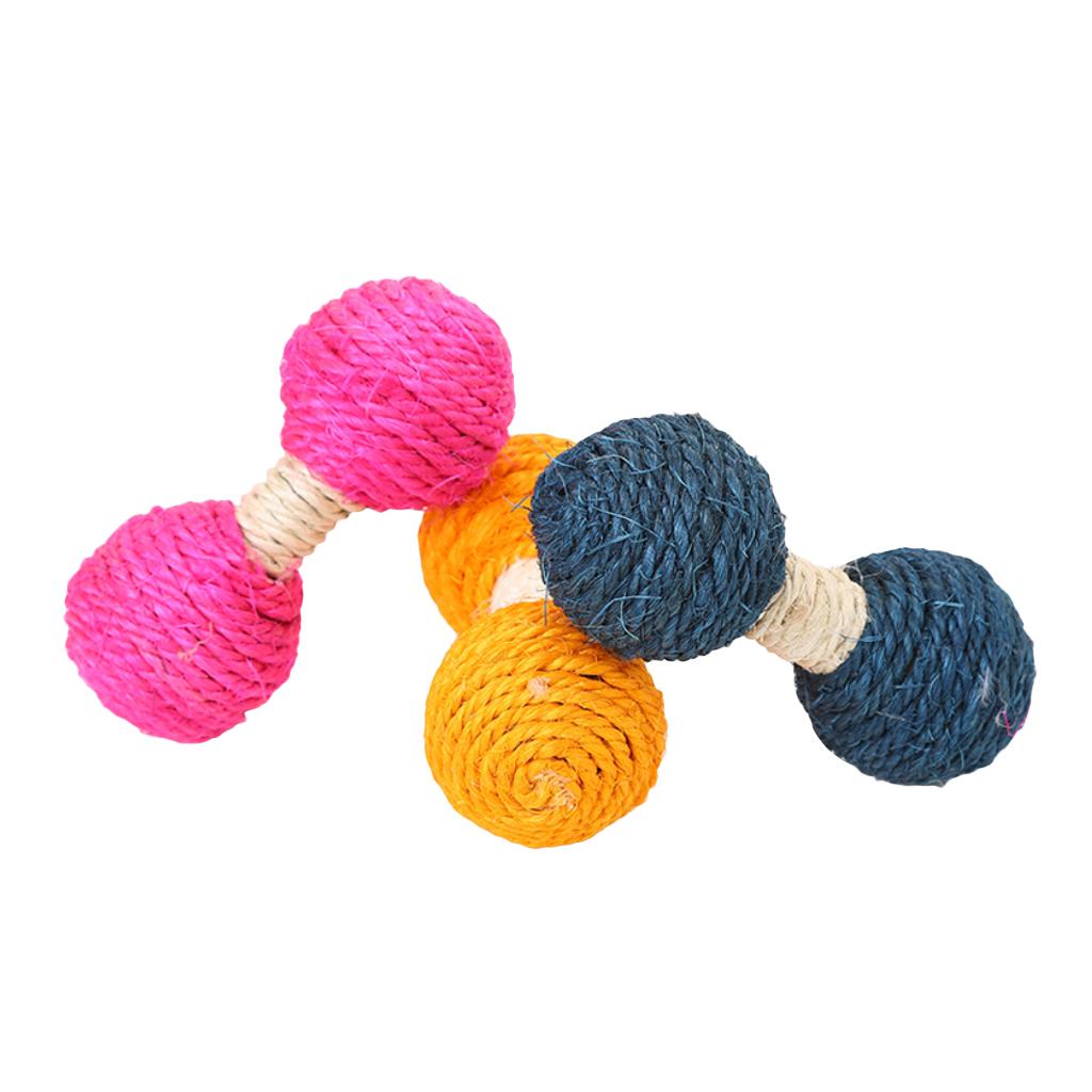 Assorted Color Jute Weave Ball for Cat Toy for Indoor Cat Dumbbell Balls