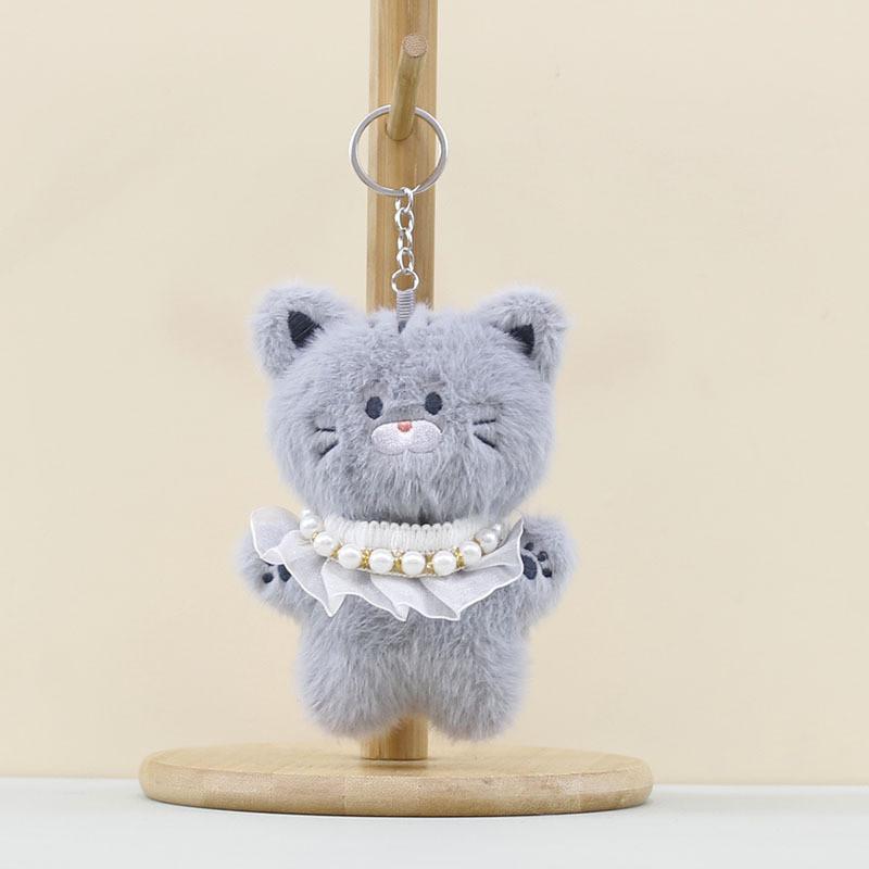 Angry Cat Plush Toy Soft Filled Doll Backpack Pendant Cute Keychain Holiday Gift