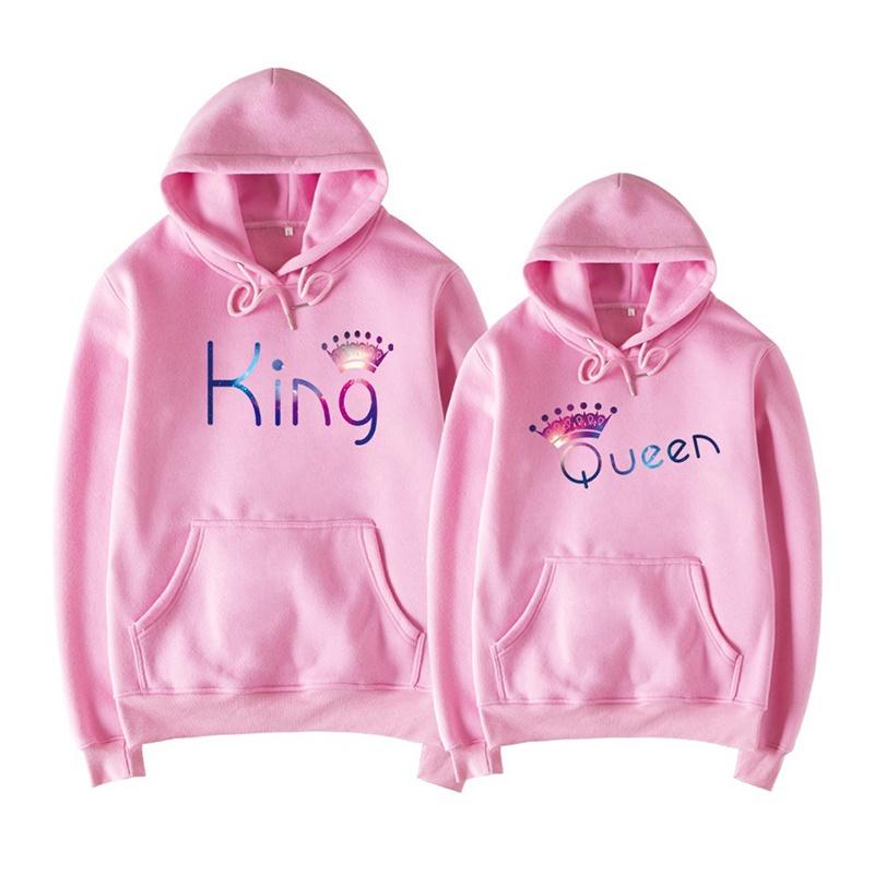 Couple Kingqueen Matching Hoodies Love His And Her Shirts Tops Sweatshirts