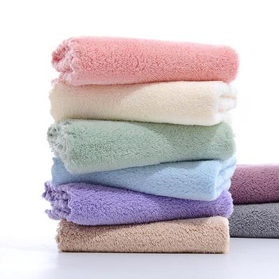 Hochdichtes Korallenfleece Weiches Saugfähiges Handtuch - 30x30 Quadratisches Baby-Taschentuch & Geschirrtuch