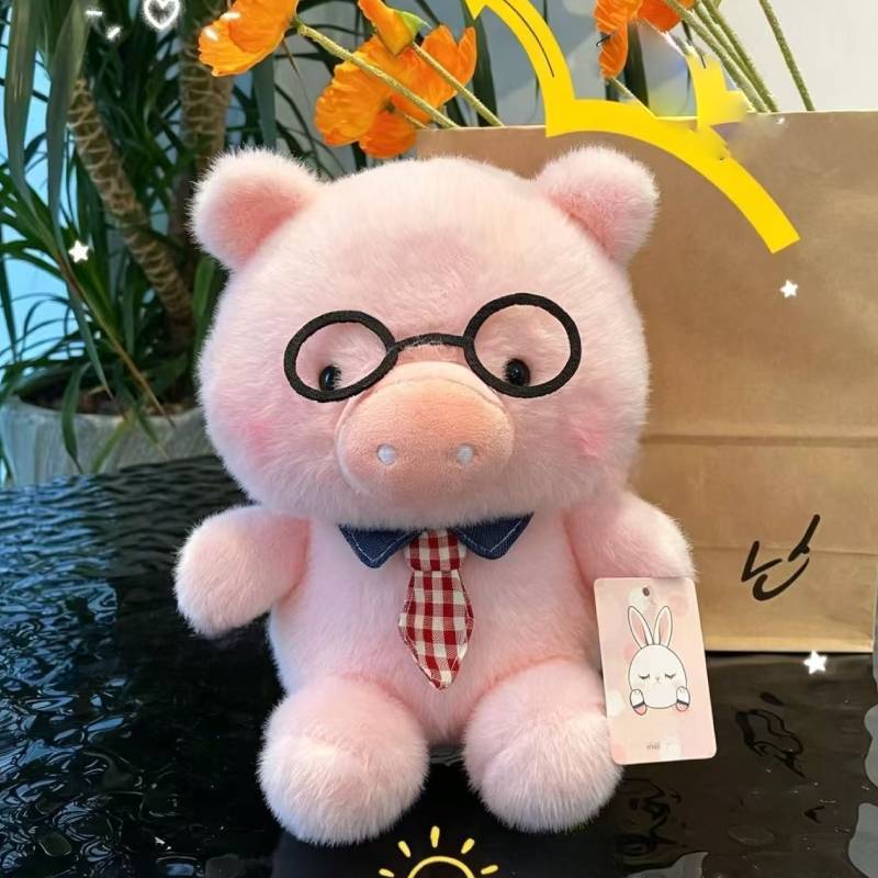 Plush Dog Eyeglass Companion Toy With Soft Cotton For Kids And Teens