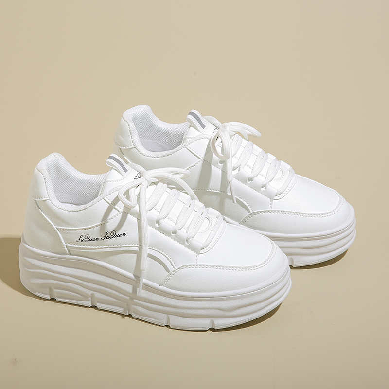 Fashion Thin Heel Synthetic Leather Shoes Sneakers For Women Vulcanize Luxury Trainers Luxury Brand Women's Sneakers Sports