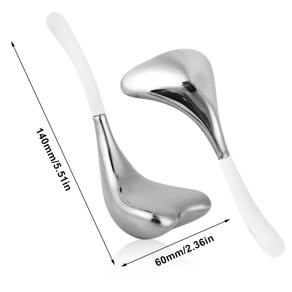 Facial Massage Cryo Spoon Facial Skin Care Ice Globes Stainless Steel Cooling Spa Globes Ice Globe Roller 2-in-1 for Face Beauty