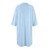 Women's Ice Silk Satin Solid Color Button Pajamas Half Sleeve Notch Neck Nightgown