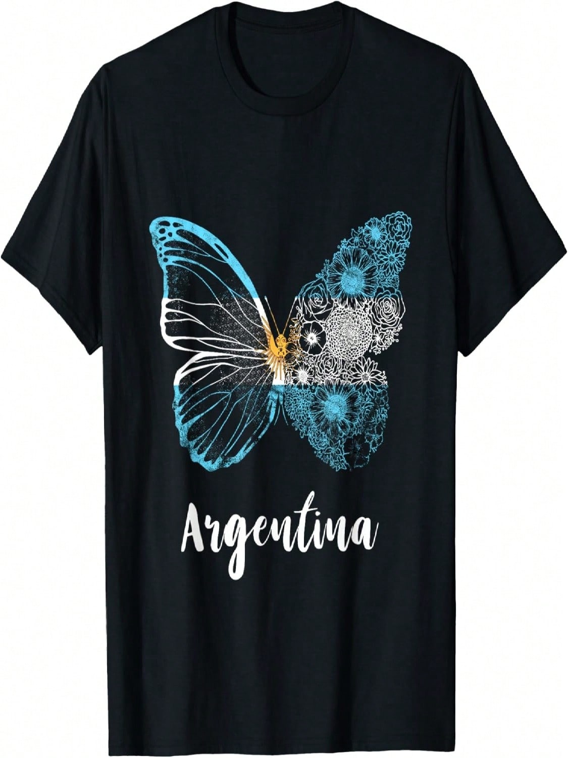 Butterfly Argentina Sun Of May Buenos Aires Argentinian Flag T-Shirt S разноцветный