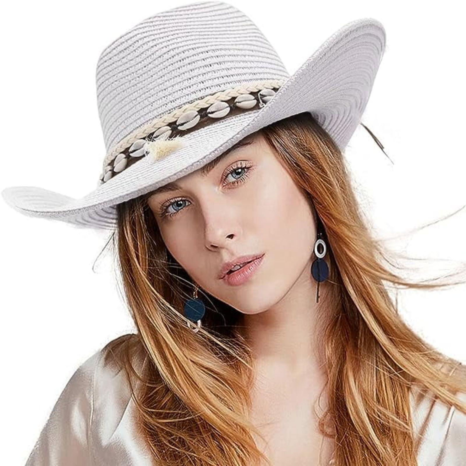 

Летняя повседневная женская шляпа, украшенная веревкой, льняная шляпа от солнца, панамская плоская шляпа, пляжная шляпа One Size белый