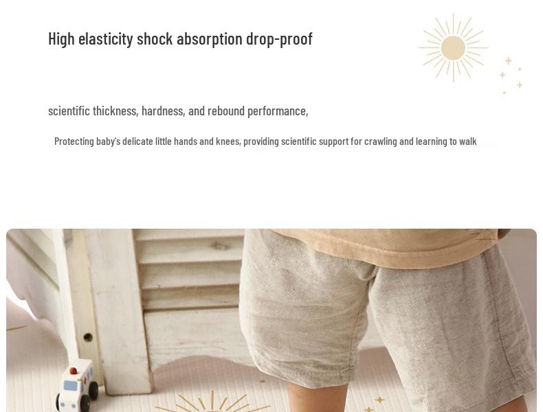 Thickened Folding Baby Crawling Mat - Foam Floor Mat for Infants and Children