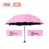 1/2PCS Portable Water Flowering Umbrella Manual Open UV Protection Sun Rain Dual Use Parasol Black Coating Creative Design