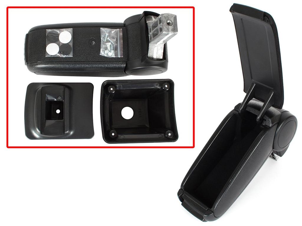 Peugeot 308 I 07-14 armrest set BLACK FABRIC + installation kit