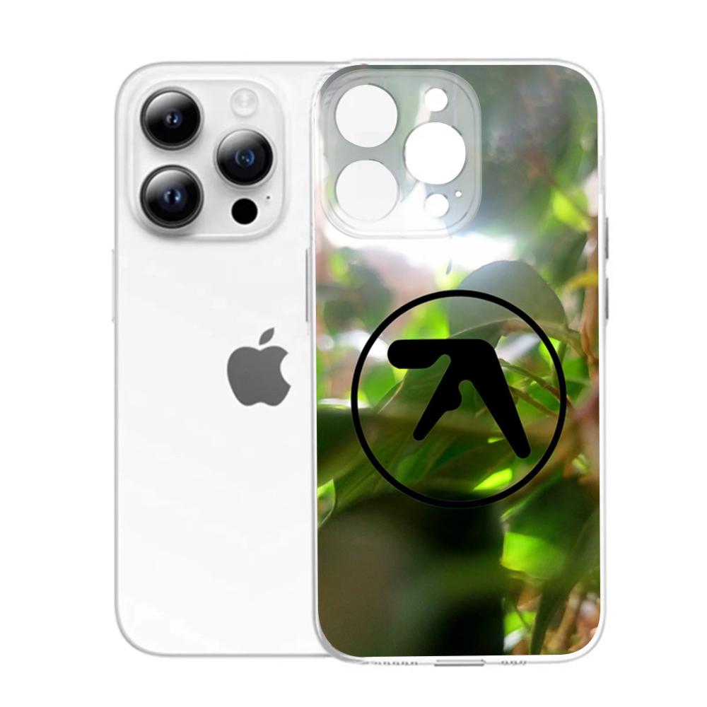 Aphex Twin Logo Art Phone Case For iPhone 16,15,14,13,12,11 Pro,Max,Plus,X,XS,XR,SE,Mini Transparent Silicone Soft