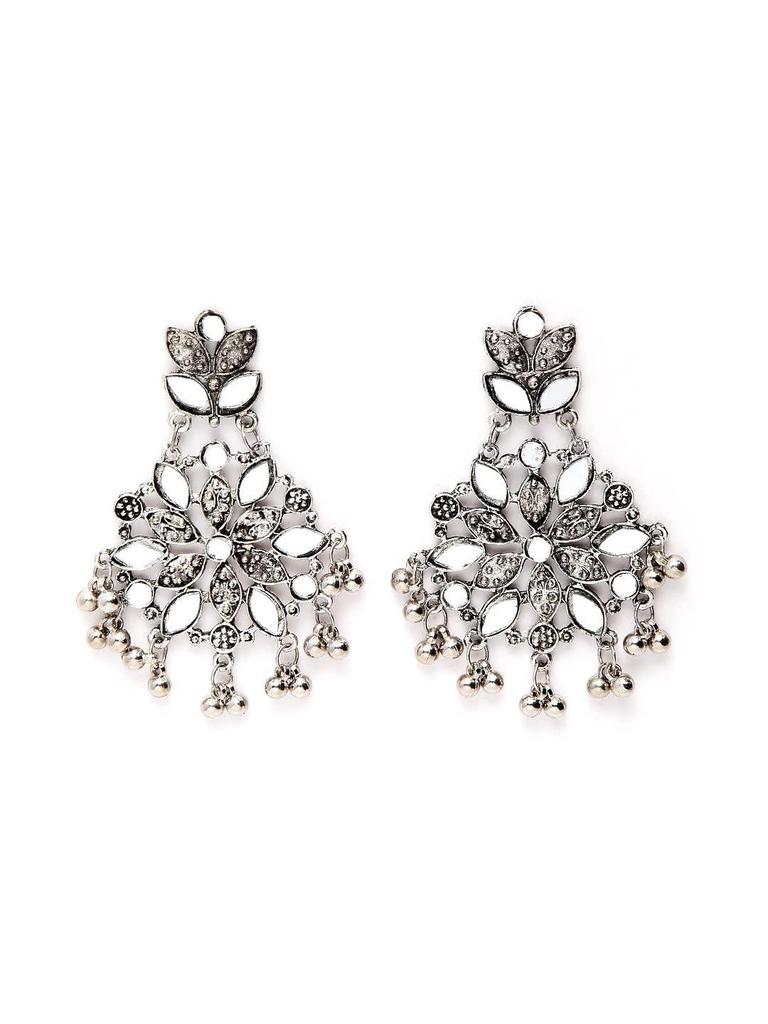 Neuestes stilvolles traditionelles Halsketten-Schmuckset aus oxidiertem Silber für Frauen