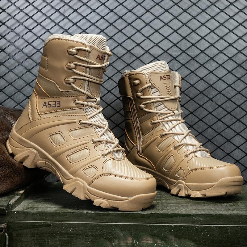 Zomer Mesh Training Militaire Laarzen Ultralicht Antislip Slijtvast Ademend Outdoor Wandelen Klimschoen Heren Tactisch.