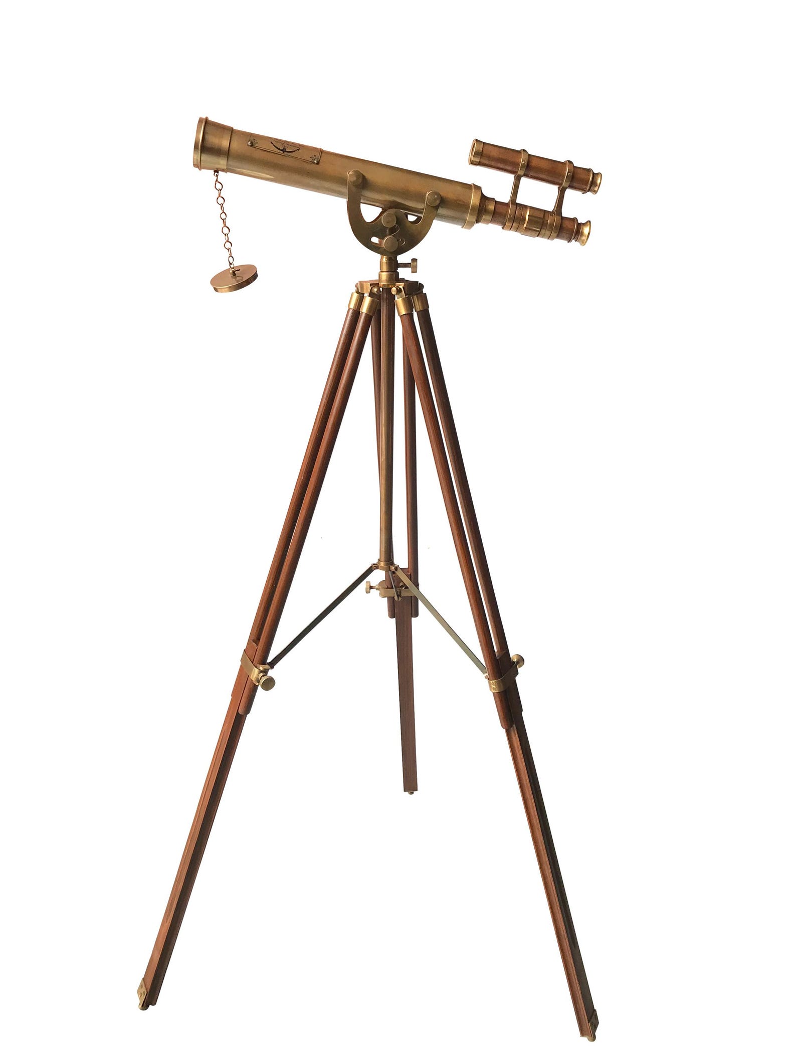Victorian Brass Floor Standing Telescope – Vintage Marine Navy Spyglass with Adjustable Tripod Home Decor