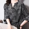 New Summer Style Three-quarter Sleeve Floral Shirt Loose Fashionable Shirt Western Style Top