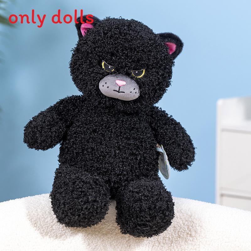 

Cute Curly Haired Rabbit And Cat Plush Doll With Fragrant Design For Kids Birthday Gift 40cm чорний