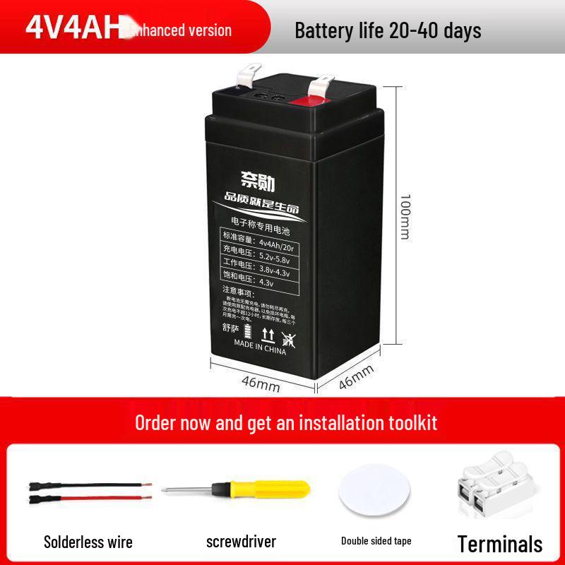 Maintenance-Free 4V4AH Lithium Lead-Acid Battery for Electronic Platform Weighing Scales