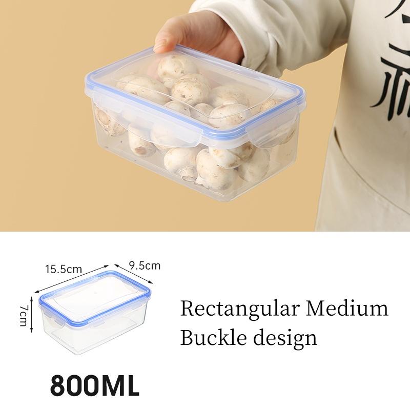 Food Storage Lids/Airtight Containers Bento Lunch Boxes Plastic Refrigerator Food Fresh Keeping Clear Airtight Food Container