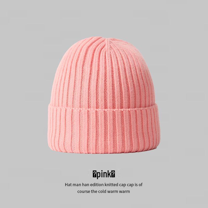 

Женская универсальная синяя шерстяная шапка - теплая вязаная защита ушей на осень/зиму, модный японский стиль для мужчин One Size