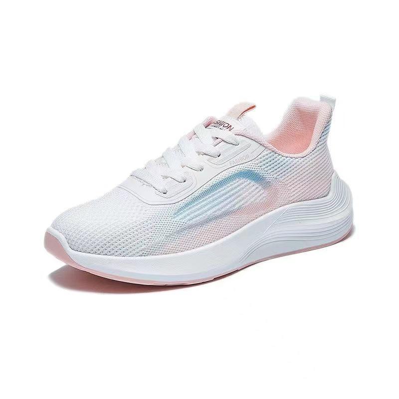 Leichte, atmungsaktive Damen-Mode-Sneaker für Herbst 2023 – Weiß, passender, lässiger Campus-Stil.