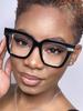 Fashion Oversized Glasses Frame Women Men Big Face Vintage Glasses Large Size Optical Spectacle Frame Unisex Accessories