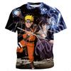 Kids Anime Naruto Uzumaki Sasuke 3D Full Print T-shirt Boys Girls Short Sleeve Casual Oversized Naruto Fan