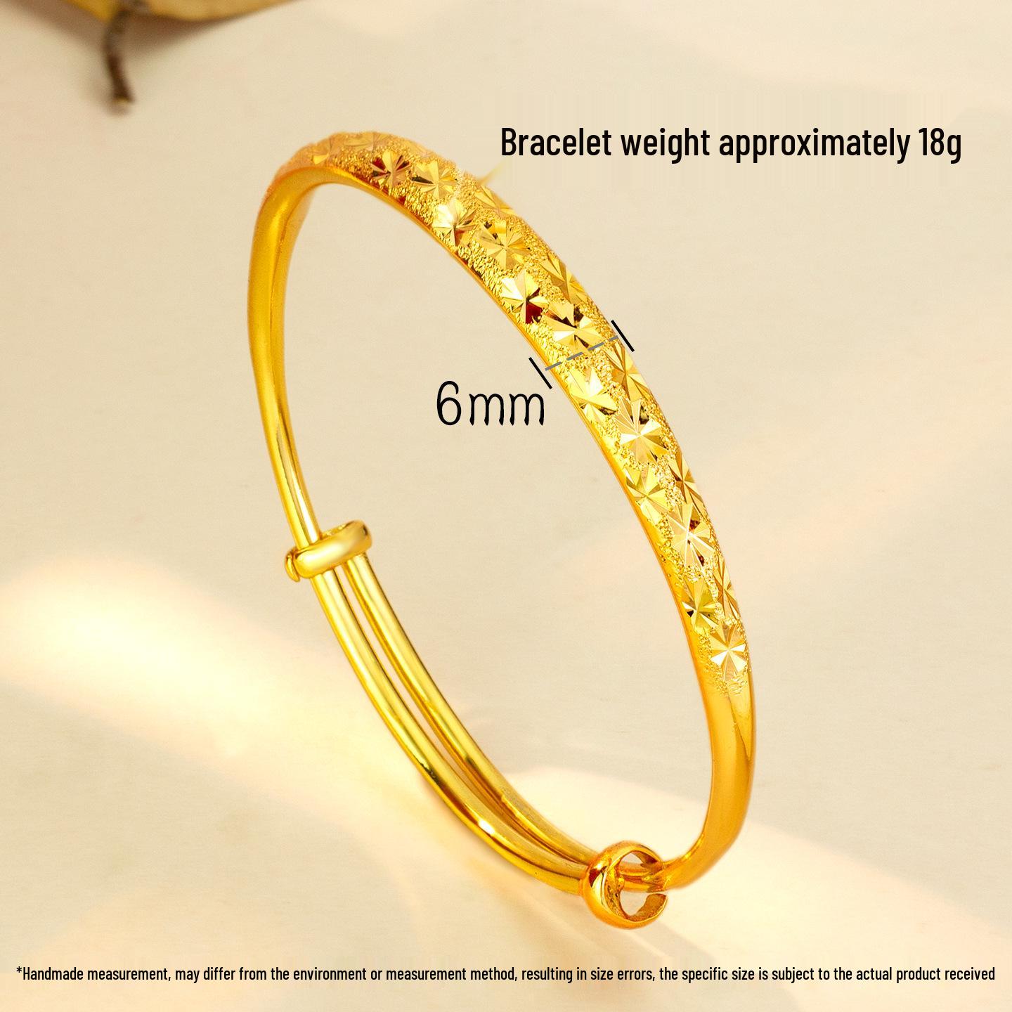 

Жіночий ретро-браслет із зіркою: Браслет-штовхач-тягучка під золото