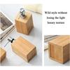 Nanzhu Wooden Shower Gel Dispenser Hand Soap Bottle Square Shower Gel Shampoo Container Handmade Bathroom Restaurant Hotel
